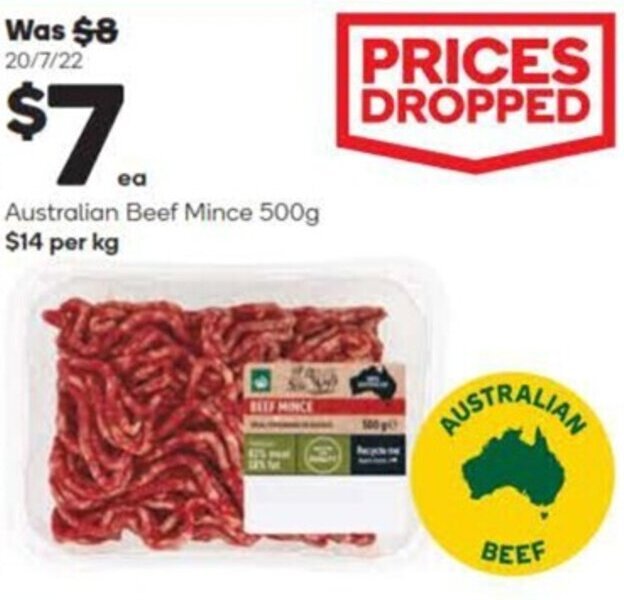 Australian Beef Mince 500g offer at Woolworths
