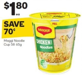 Woolworths Maggi Noodle Cup 58 65g offer