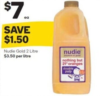 Woolworths Nudie Gold 2 Litre offer