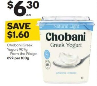 Woolworths Chobani Greek Yogurt 907g offer
