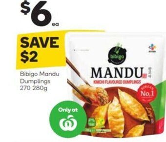 Woolworths Bibigo Mandu Dumplings 270 280g offer