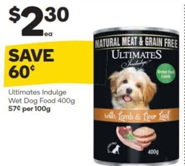 Ultimates Indulge Wet Dog Food 400g offer at Woolworths
