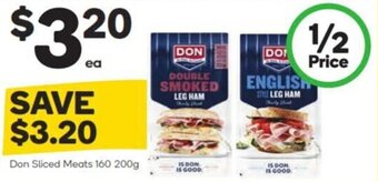 Woolworths Don Sliced Meats 160 200g offer