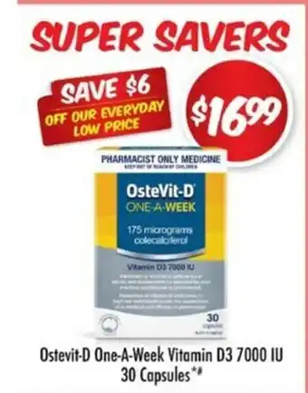 Ostevit-D One-A-Week Vitamin D3 7000 IU 30 Capsules