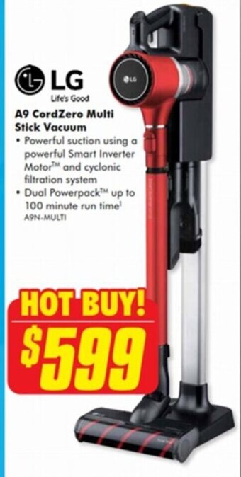 The Good Guys A9 CordZero Multi Stick Vacuum offer