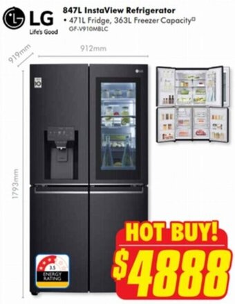 lg 910l instaview refrigerator good guys