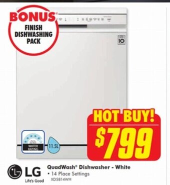 The Good Guys QuadWash Dishwasher - White offer