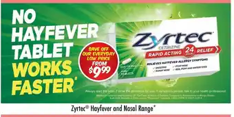 Chemist Outlet Zyrtec Hayfever and Nasal Range offer