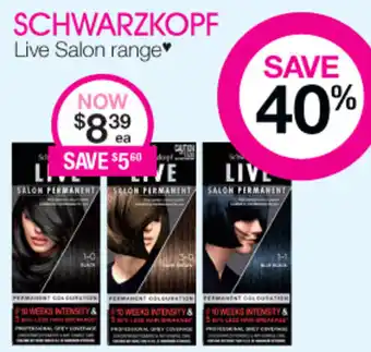 Priceline Schwarzkopf Live Salon Permanent offer