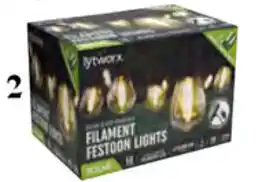 Bunnings Lyworx Filament Solar and USB LED Festoon Lights offer