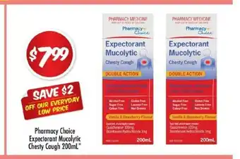 Pharmacy Choice Expectorant Mucolytic Chesty Cough 200mL