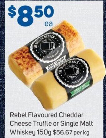 Foodland Rebel Flavoured Cheddar Cheese Truffle or Single Malt Whiskey 150g offer