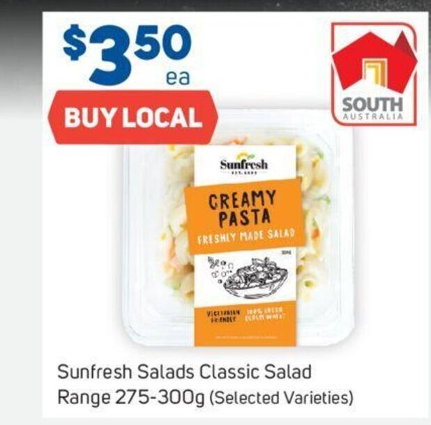 Sunfresh Salads Classic Salad Range 275300g (Selected Varieties) offer
