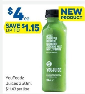 Foodland YouFoodz Juices 350ml offer