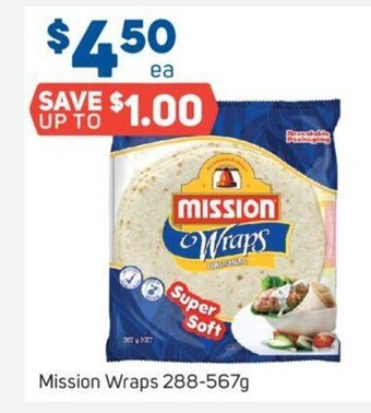 Foodland Mission Wraps 288-567g offer