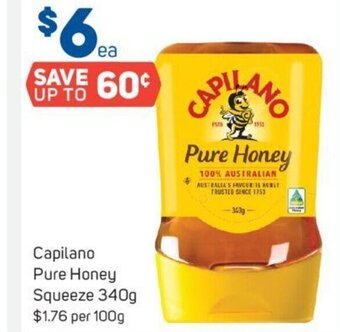 Foodland Capilano Pure Honey Squeeze 340g offer