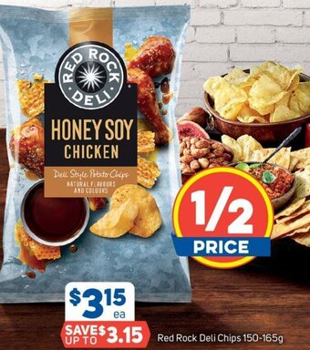 Foodland Red Rock Deli Chips 150-165g offer