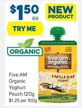 Foodland Five: AM Organic Yoghurt Pouch 120g offer