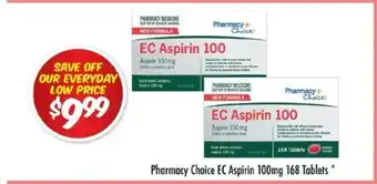 Pharmacy Choice EC Aspirin 100mg 168 Tablets