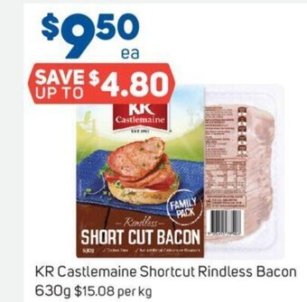 Foodland KR Castlemaine Shortcut Rindless Bacon 630g offer