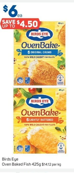 Foodland Birds Eye Oven Baked Fish 425g offer