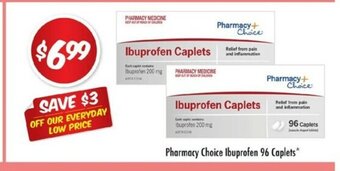 Chemist Outlet Pharmacy Choice Ibuprofen 96 Caplets offer