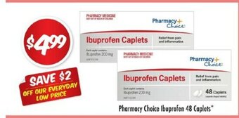 Chemist Outlet Pharmacy Choice Ibuprofen 48 Caplets offer