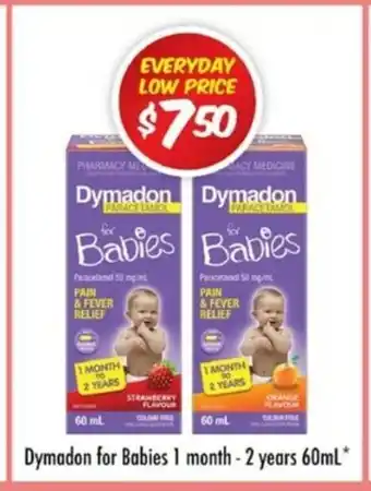 Dymadon for Babies 1 Month - 2 years 60mL