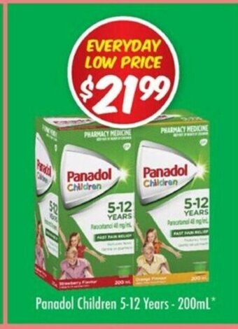 Chemist Outlet Panadol Children 5-12 Years - 200mL offer