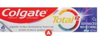 Foodland Colgate Advanced Whitening or Total Toothpaste 115g offer