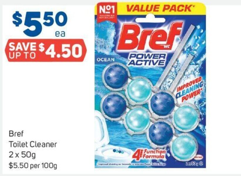 Bref Toilet Cleaner 2 x 50g offer at Foodland