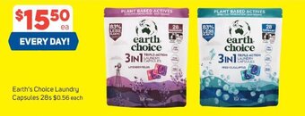 Foodland Earth's Choice Laundry Capsules 28s offer