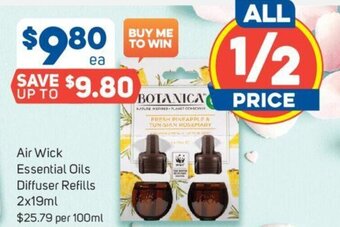 Foodland Air Wick Essential Oils Diffuser Refills 2x19ml offer