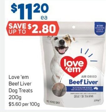 Foodland Love 'em Beef Liver Dog Treats 200g offer
