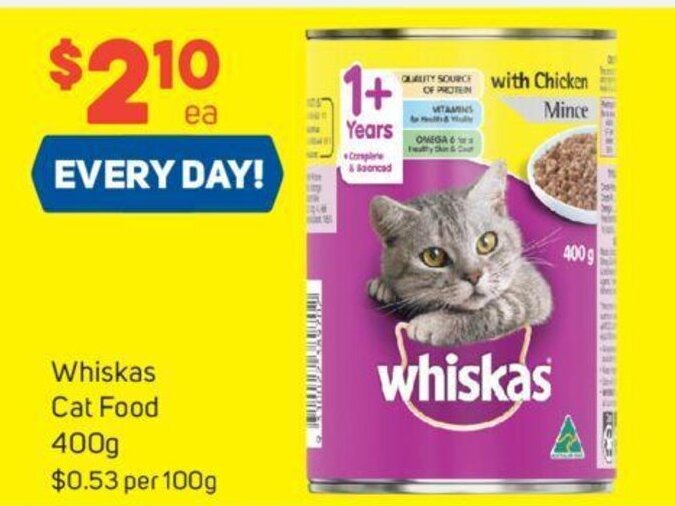 Whiskas Cat Food 400g offer at Foodland
