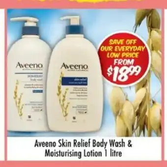 Chemist Outlet Aveeno Skin Relief Body Wash & Moisturizing Lotion 1 Litre offer