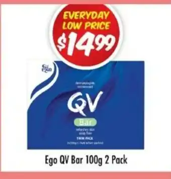 Chemist Outlet Ego QV Bar 100g 2 Pack offer