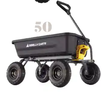 Bunnings Gorilla Carts 115L Poly Dump Cart offer