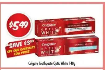 Colgate Toothpaste Optic White 140g