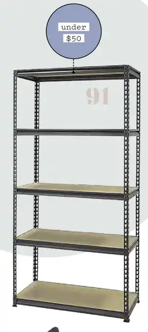 Bunnings Montgomery 1830mm x 910mm x 410mm 5 Tier Shelving Unit offer