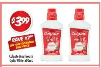 Chemist Outlet Colgate Mouthwash Optic White 500mL offer