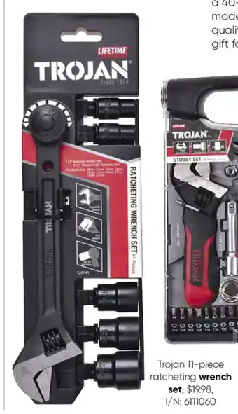Bunnings Trojan 11-piece Ratcheting Wrench Set offer