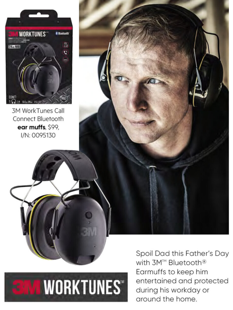 3M Work Tunes Call Connect Bluetooth Ear Muffs offer at Bunnings
