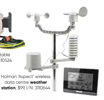 Bunnings Holman 'Aspect' Wireless Data Centre Weather Station offer