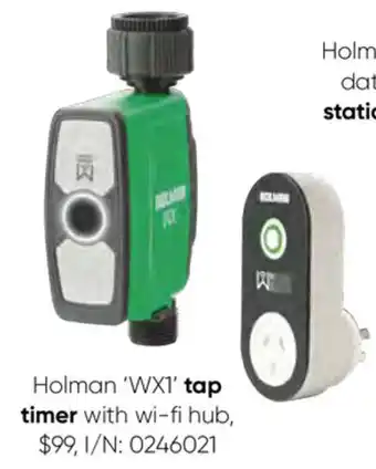Bunnings Holman 'WX!' Tap Timer with Wi-Fi Hub offer