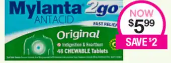 Mylanta 2go Antacid Original