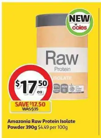 Amazonia Raw Protein Isolate Powder 390g