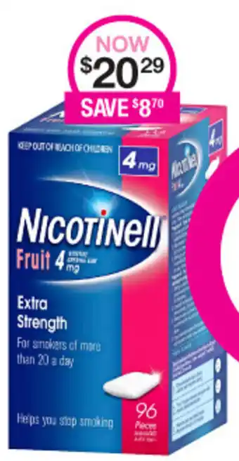 Priceline Nicotinell Fruit Extra Strength offer
