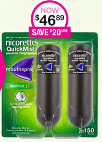 Priceline NIcorette Quick Mist offer