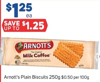 Foodland Arnott's Plain Biscuits 250g offer